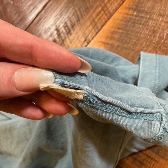 We The Free by Free People Aubrey One Shoulder Tee Blue Size XL - Picture 6 of 6